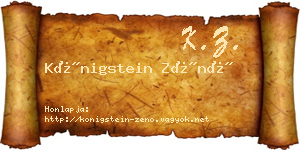Königstein Zénó névjegykártya